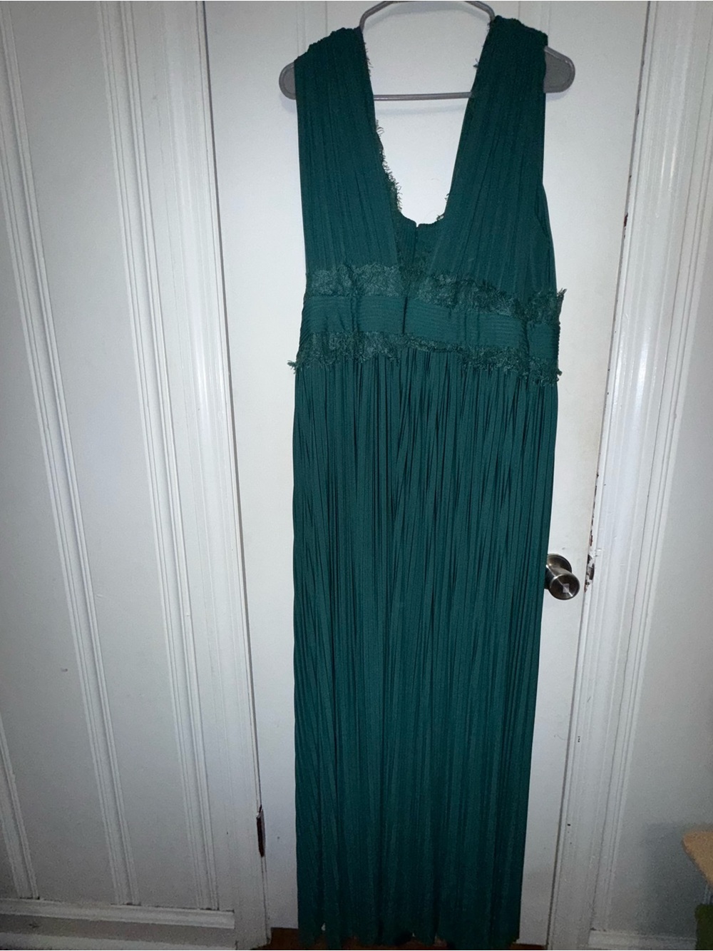 ASOS Deep Teal Sleeveless V-Neck Maxi Dress